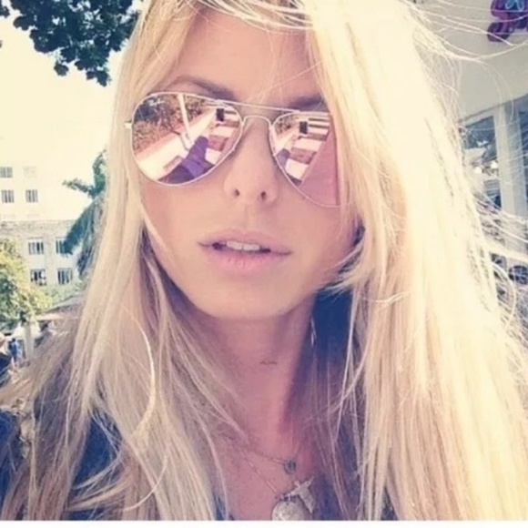 Ray-Ban (Store Display) Aviator Reflective Pink Lenses RB3025 Mirror - Picture 10 of 12